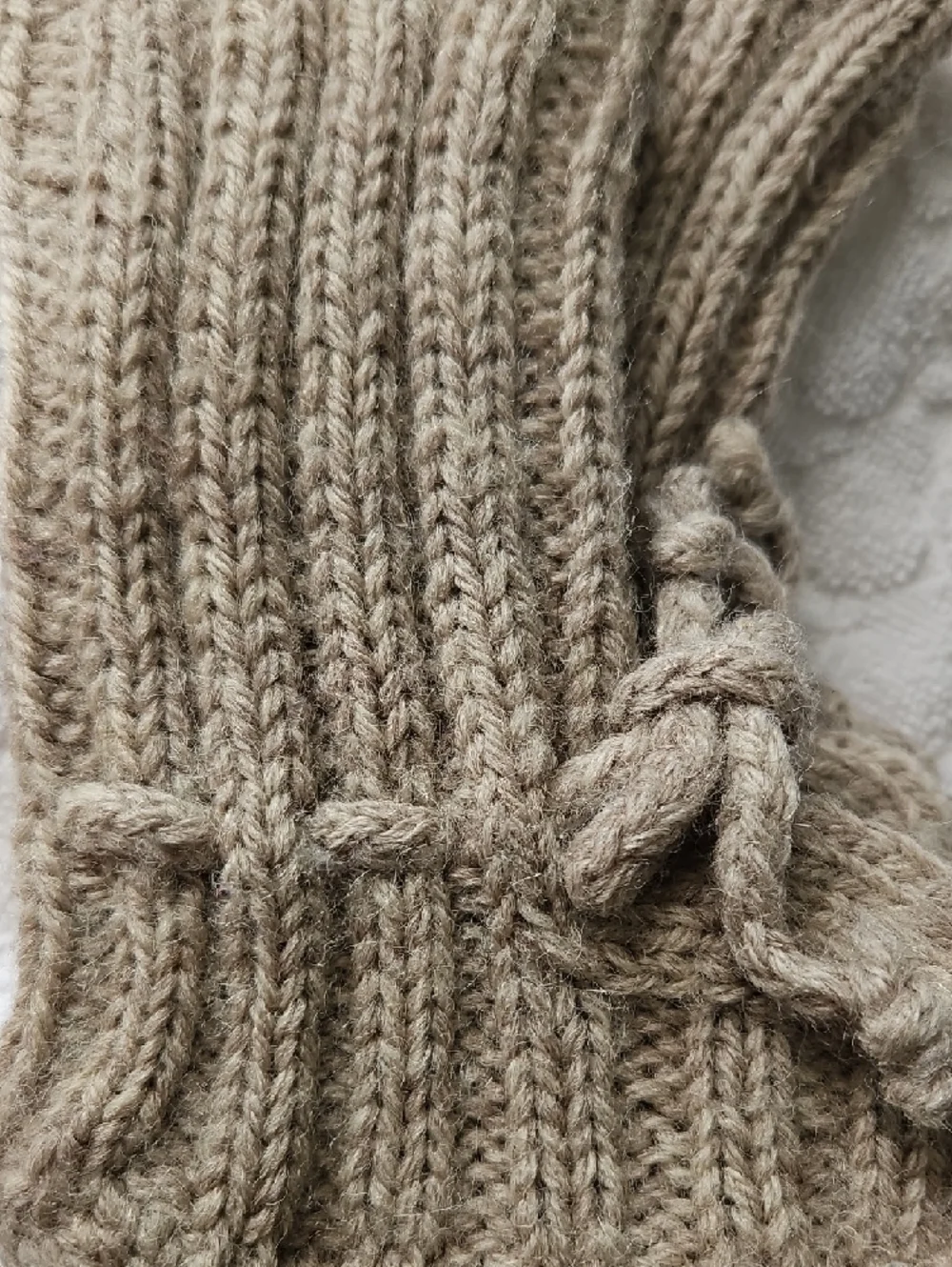 Hand-Knit Baby Booties in Beige - Cozy Newborn Booties Wool